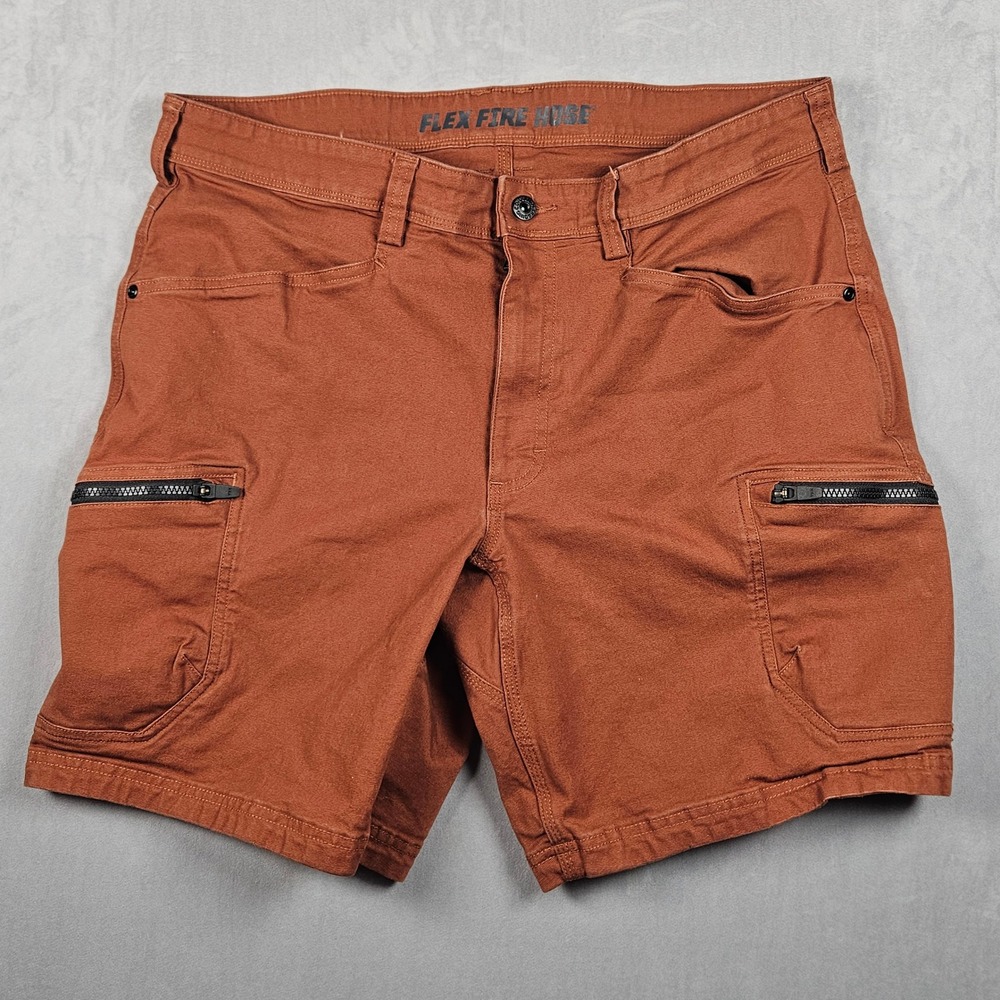 Duluth Trading Shorts DuluthFlex Fire Hose Boundary Mens 38 Rust Standard Fit
